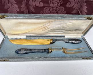 ANTIQUE GERMAN CARVING SET
