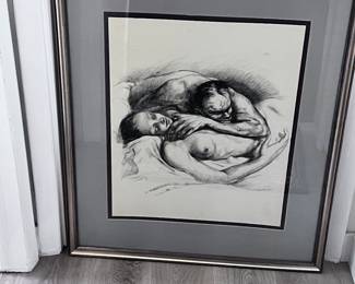 LARGE 1928 U. SCHNEIDER REIDSEL DRAWING