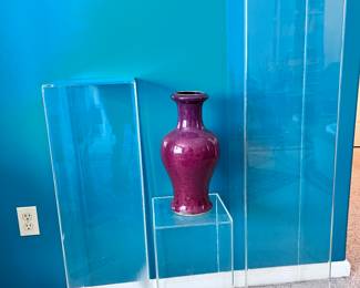 Oxblood Vase Chinese, various display stands