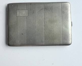SILVER CIGARETTE CASE INITIALED