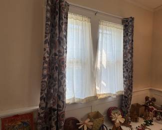 custom made window treatments... a house full of window treatments are included in this sale