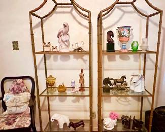 Iron bamboo shelves