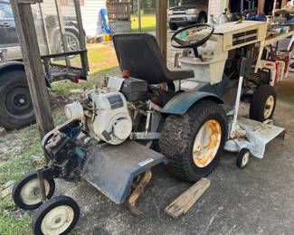 (37)  Retro Sears Tractor w/Tiller Attachment (doesn't run)  $100