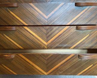 (19) Antique Art Deco Dresser w/Mirror   44"Wx22"Dx65"H   $235