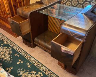 (22)  Antique Art Deco Vanity w/Chair  45"Wx20"Dx63"H   $175