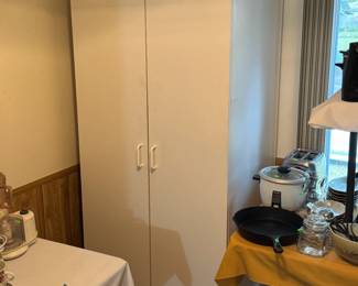 (17) 2 Door White Cabinet  30"Wx25"Dx70"H   $95