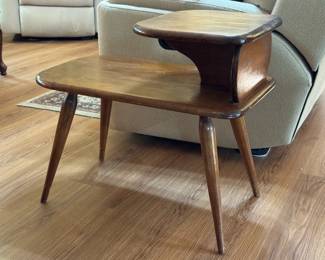 (5) Double Mid-Century Modern Side Table  15"Wx26"Dx24"H   $65