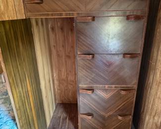 (20)  Antique Art Deco Chest of Drawers  36"Wx22"Dx61"H   $210