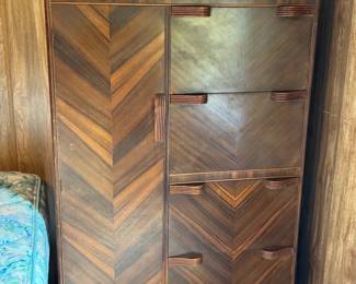 (20)  Antique Art Deco Chest of Drawers  36"Wx22"Dx61"H   $210