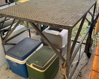 (33) Steel Table  39"Wx44"Dx37"H   $260