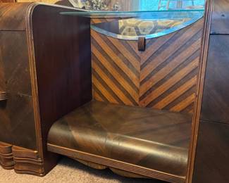 (22)  Antique Art Deco Vanity w/Chair  45"Wx20"Dx63"H   $175