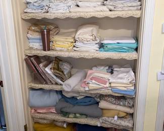 Loads of bedding and linens