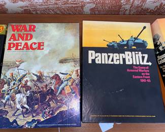 War and Peace and Panzer Blitz warfare games 