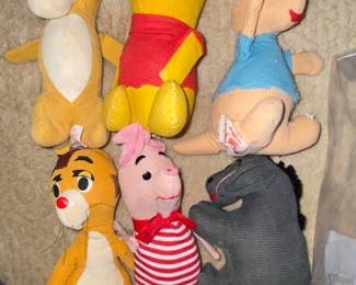 Vtg. Winnie the Pooh sawdust filled toys