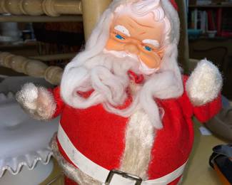 Vintage Santa decor … looks like it was a long day of kids on his lap at Higbees! 