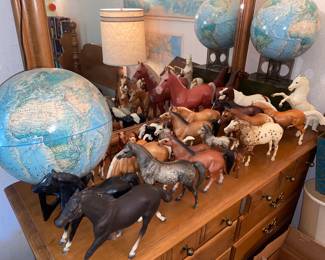 Horse collection- vintage globes