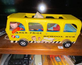 Vtg. 1960s Fisher Price school bus 