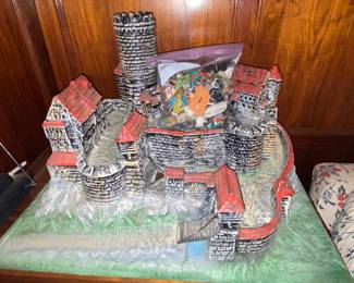 1960 s castle and figures - Elastolin. Germany, the O & M Hausser company.