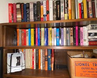 Vtg. Walkman among the never ending book collection