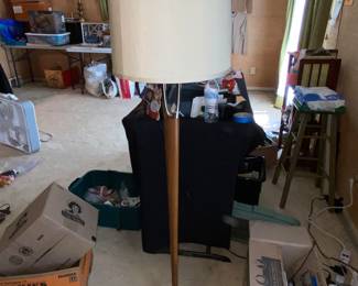 Gorgeous MCM lamp among the chaos of prep! 