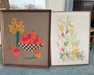 Vintage needlepoint pictures