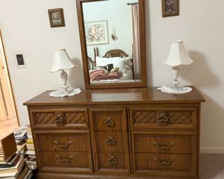 Dixie Casa Bonita Spanish Mediterranean Triple Dresser with Mirror