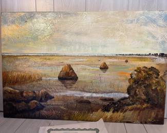 LOT 304 - 319 MANY LOTS OF ART & FRAMES THIS LOT IS 306 BRIAN COLE SPRING TIDE ORIGINAL ART W COA
