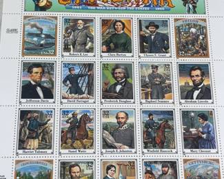 LOT 228 - 229 STAMP COLLECTIONS CIVIL WAR POSTAGE STAMPS USPS POST OFFICE