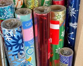 LOTS 554 - 573 ALL CHRISTMAS! CHRISTMAS GIFT WRAPPING PAPER ROLLS ORNAMENTS DECORATIONS
