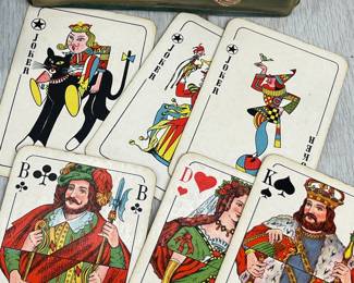 LOT 206 - 209 PLAYING CARD GAMES ROOK ROMME GERMAN RUMMY KEM PLASTIC POKER