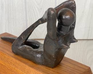 LOT 320 BRONZE SCULPTURE YOGA POSE ABSTRACT SEE THE AUCTION FOR OTHER BRONZE SCULPTURES