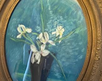 LOT 310 VINTAGE FRAMED ART FLORAL