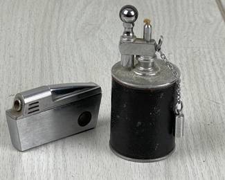 LOTS 197 - 205 LIGHTERS & VINTAGE ASHTRAYS VINTAGE LIGHTERS DALTIS FLAMEX PIPE LIGHTER RONSON KENT ZIPPO