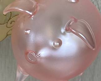 LOT 573 THIS LITTLE PIGGY!! CLOISONNÉ ENAMEL GLASS & GOURD ORNAMENTS