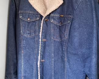 LOT 254 VINTAGE MENS COATS WRANGLER DENIM JORGENSEN FISHING VEST