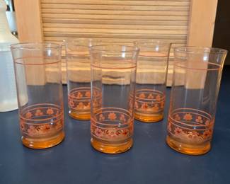 Vintage floral pink dusty rose glasses