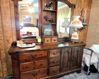 Dresser and mirror