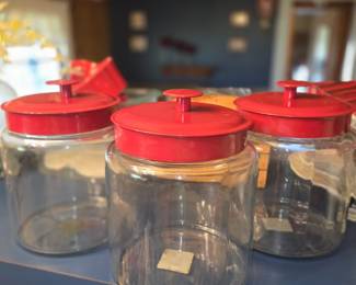 Glass jars with metal lids
