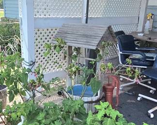 Patio heater and yard art