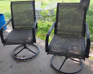 Swivel patio chairs