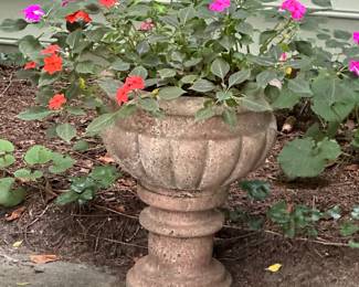 Poured stone planters we have 3 available 