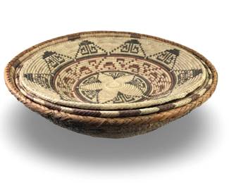 (3) Assorted South American Handwoven Baskets