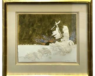 Signed Ed Morgan Embossed Lithograph