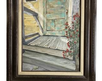 Signed R.H. Sheridan “Old Back Porch" Oil