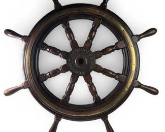 John Hastie & Co. Antique Ship Yacht’s Wheel