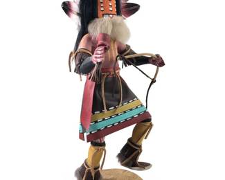 Signed Native American Buffalo Kachina Doll