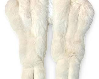 Saga Furs Bleached Fox Stole & Tails Shawl