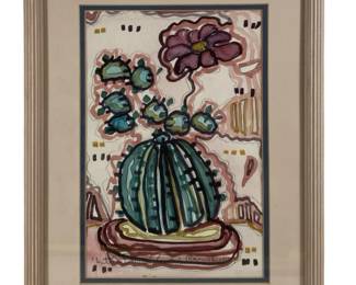 Signed Nancy Lynn “Little Barrel Cactus"