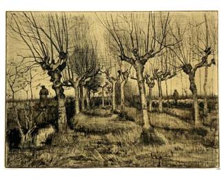 Vincent Van Gogh “Pollard Birches" Lithograph