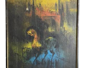 Tribute to “Le Coursier d’Or" Oil on Canvas
